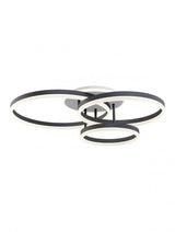 Plafoniera LED Tara, alb/negru mat, 90W, 5546lm, 3000K/4000K/6000k, D.58,5cm, IP20, Smarter, 01-3994