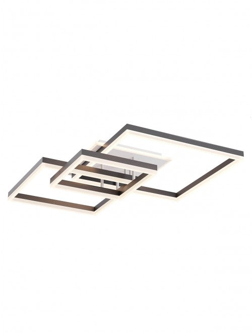Aplica/plafoniera LED Sami, alb/negru mat, 120W, 7401lm, 3000K/4000K/6000k, L.70cm, IP20, Smarter, 01-4002