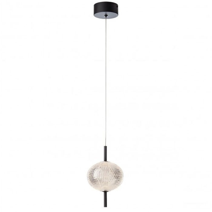 Lustra suspendata Ventura, negru mat, LED, 6W, 667 lumeni, alb cald 3000K, H.25 cm, Smarter 01-4023