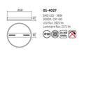 Plafoniera Demy, negru/auriu, LED, 36W, 2171 lumeni, alb cald 3000K, D.50 cm, Smarter 01-4027