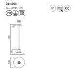 Suspensie Fresno, metal si lemn multistrat, 1XE27, D.24 cm, Smarter 01-4054