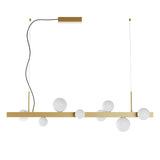 Lustra suspendata LED Goji, auriu mat, 47W, 2476lm, 3000K, H.120cm, IP20, Redo, 01-4334