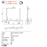 Lustra suspendata LED Goji, negru mat, 47W, 2476lm, 3000K, H.120cm, IP20, Redo, 01-4335