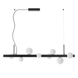 Lustra suspendata LED Goji, negru mat, 47W, 2476lm, 3000K, H.120cm, IP20, Redo, 01-4335