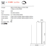 Lustra LED Halley, alb, 60W, 5860lm, 2700K, 3000K, 4000K, D.123cm, IP40, Redo, 01-4458