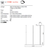 Lustra LED Halley, alb, 100W, 9804lm, 2700K, 3000K, 4000K, D.185cm, IP40, Redo, 01-4460