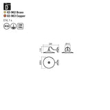 Aplica de perete Altenia, cupru, 1xE14, D.25cm, IP20, Smarter, 02-963