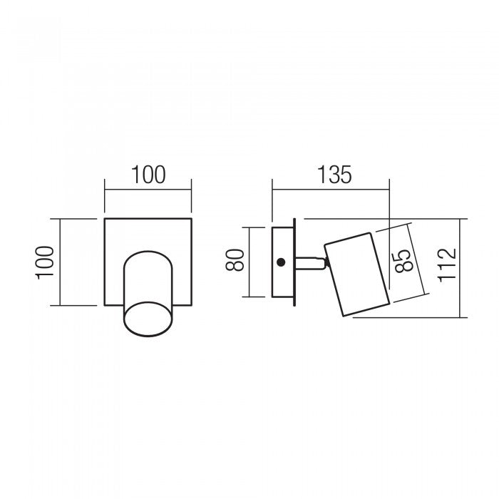 Aplica Crius, negru/alama, 1XGU10, Smarter 04-537