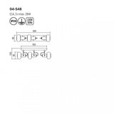 Plafoniera Matias, aur mat, 3xE14, L.46cm, IP20, Smarter, 04-548