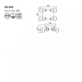 Plafoniera Matias, aur mat, 4xE14, L.25cm, IP20, Smarter, 04-549