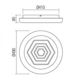 Plafoniera LED Azuki, alb mat, 132W, 9440lm, 3000K, 4500K, 6500K, D.49cm, IP20, Smarter, 05-921