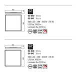 Plafoniera LED Memo, negru mat, 24W, 2200lm, 3000K, L.42cm, IP20, Smarter, 05-941