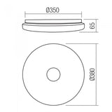 Plafoniera LED Harry, alb, 24W, 3000K, 4500K,6500K, 1800lm, D.38cm, IP20, Smarter, 05-949