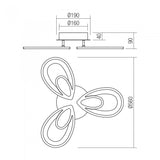 Lustra LED Lotus, alb, 54W, 7700lm, 3000K, 4000K, 6000K, D.56cm, Smarter, 05-963