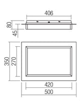 Plafoniera LED Perimetro, auriu, 36W, 2155lm, 3000K/4000K/6500K, L.50cm, IP20, Smarter, 05-975