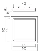 Plafoniera LED Perimetro, alb, 40W, 2650lm, 3000K/4000K/6500K, L.50cm, IP20, Smarter, 05-977