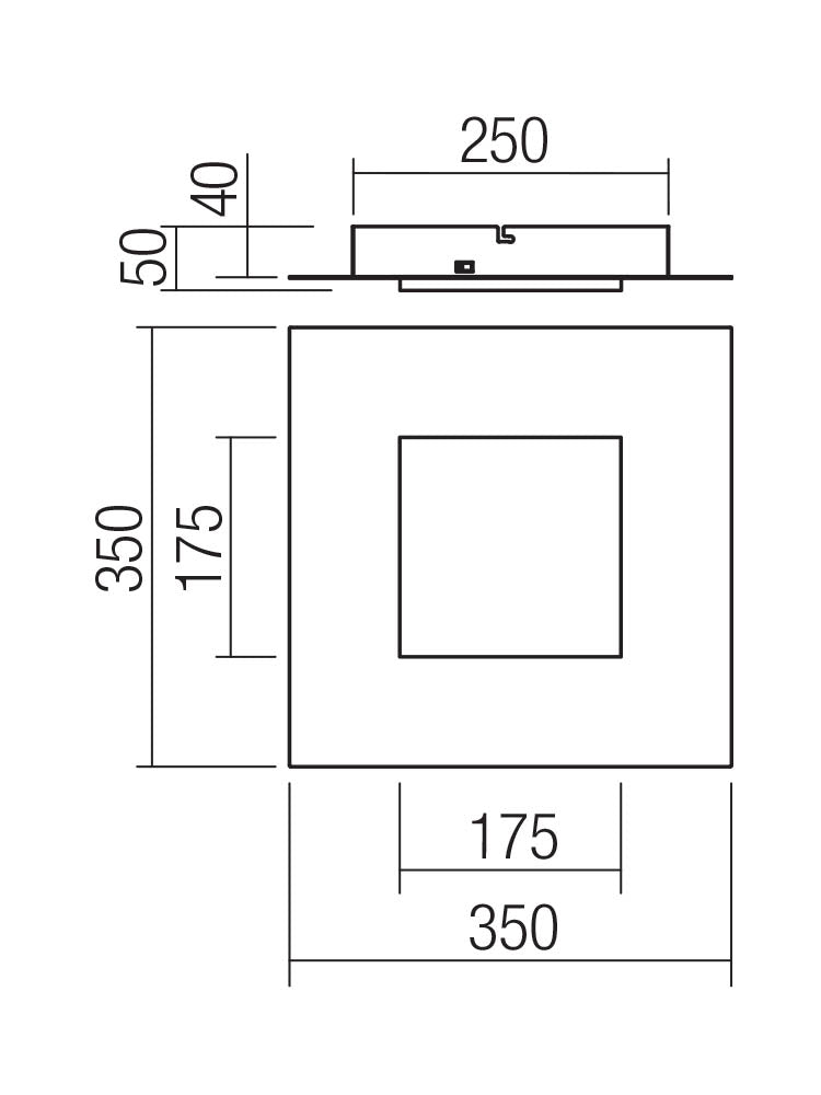 Plafoniera LED Tatami, negru, 28W, 1465lm, 3000K/4000K/6500K, L.35cm, IP20, Smarter, 05-991
