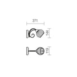 Aplica Jennifer, alama antica, 1xE27, IP20, Smarter, 02-738