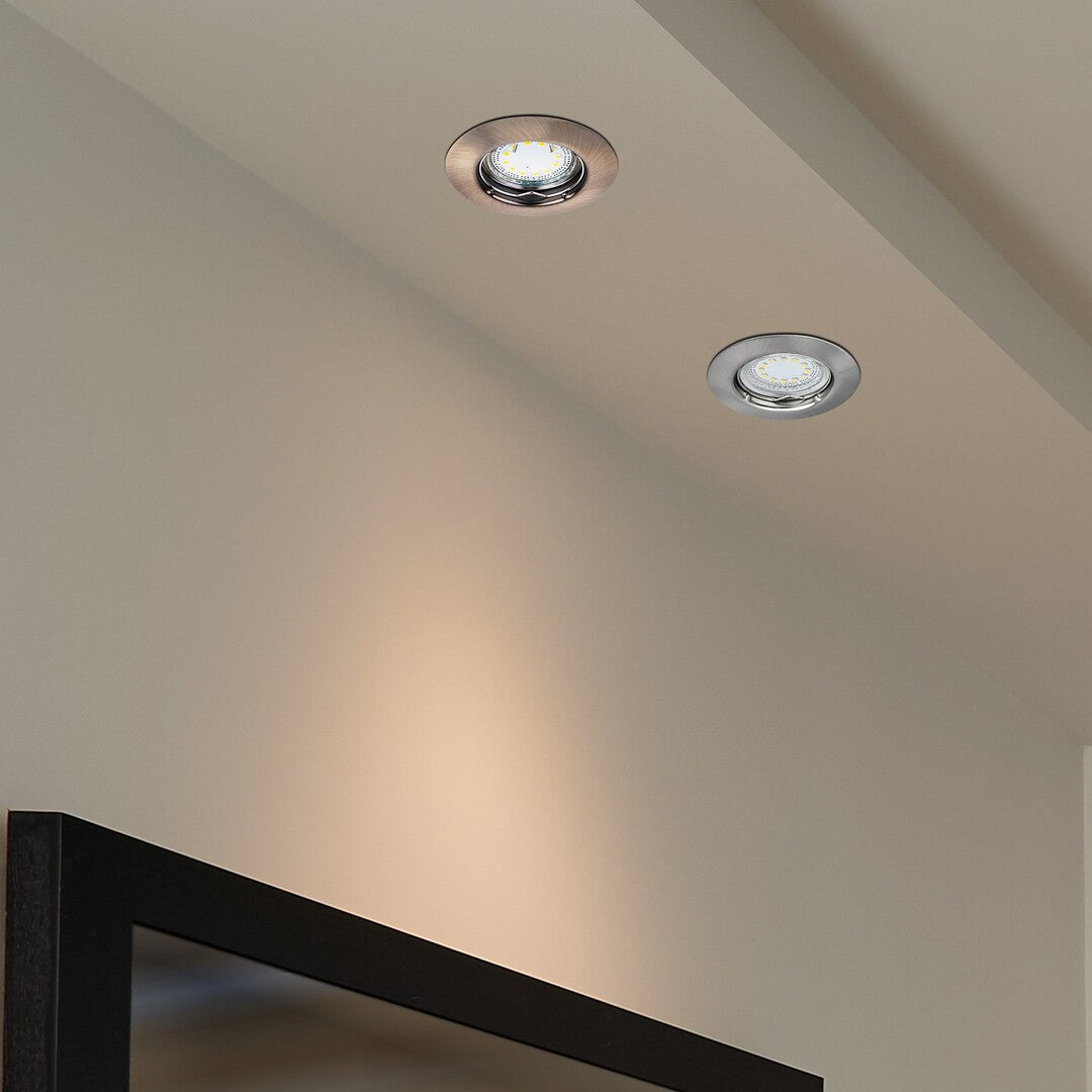 Spot LED incastrat Lite, bronz, GU10, 3x3W, 3x240lm, 3000K, D.8,2cm, IP44, Rabalux, 1048