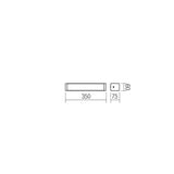 Aplica baie LED Ledo, alb/crom, 8W, 650lm, 4000K, L.35cm, IP44, Smarter, 01-1423