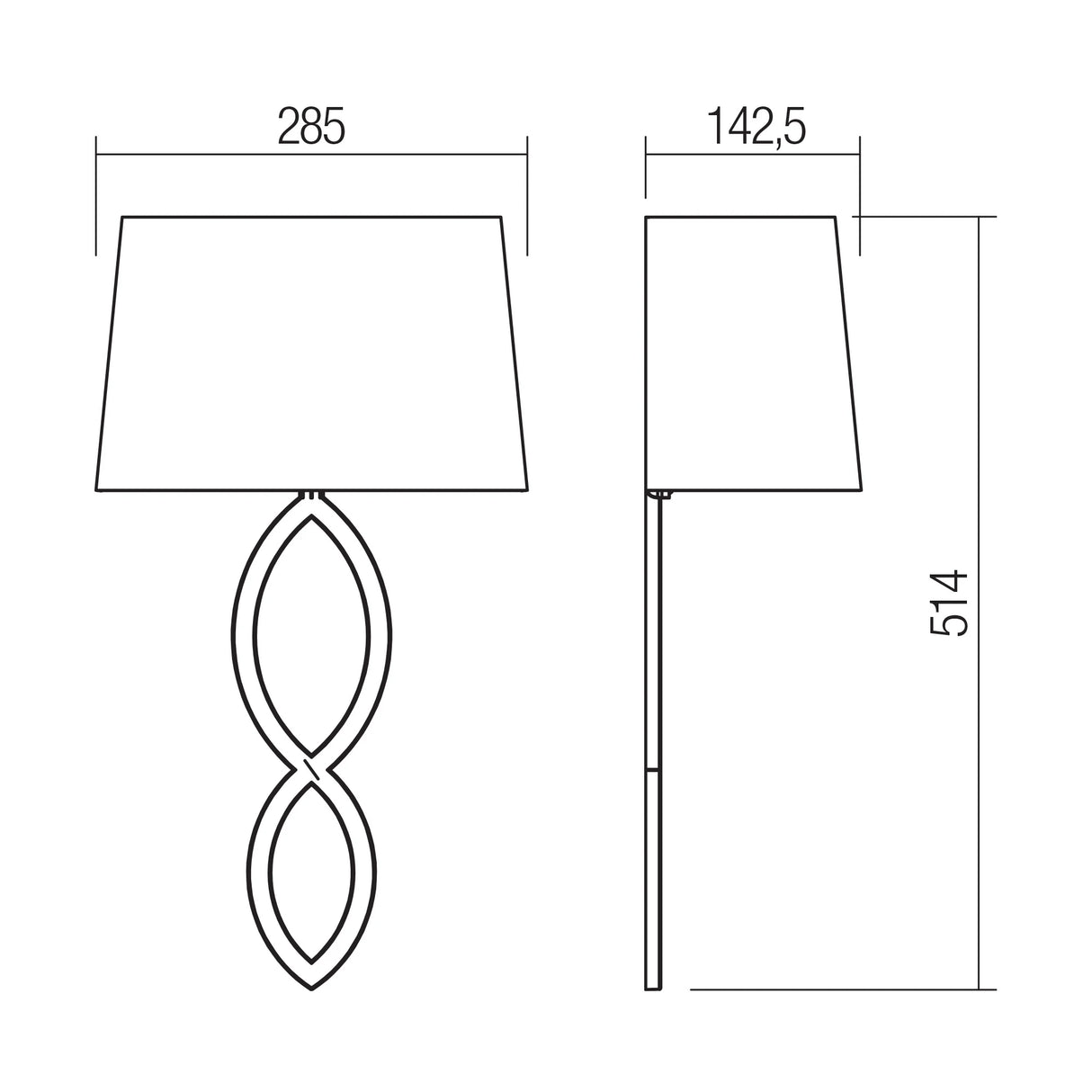 Aplica de perete Sidra, auriu/bej, 1xE27, H.51cm, IP20, Smarter, 02-985