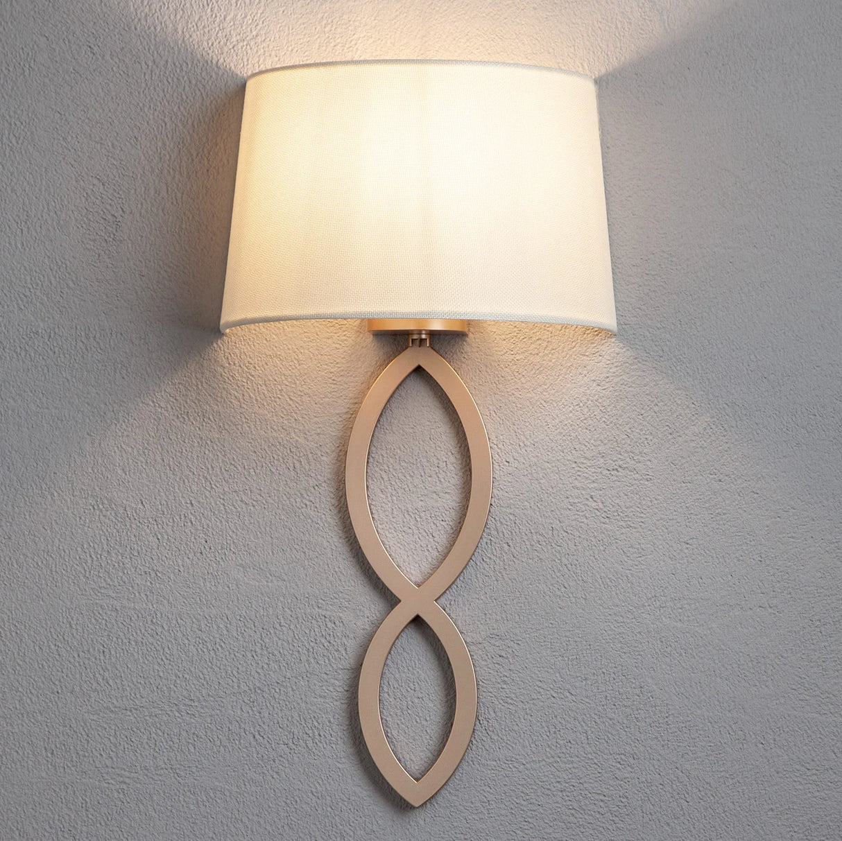 Aplica de perete Sidra, auriu/bej, 1xE27, H.51cm, IP20, Smarter, 02-985