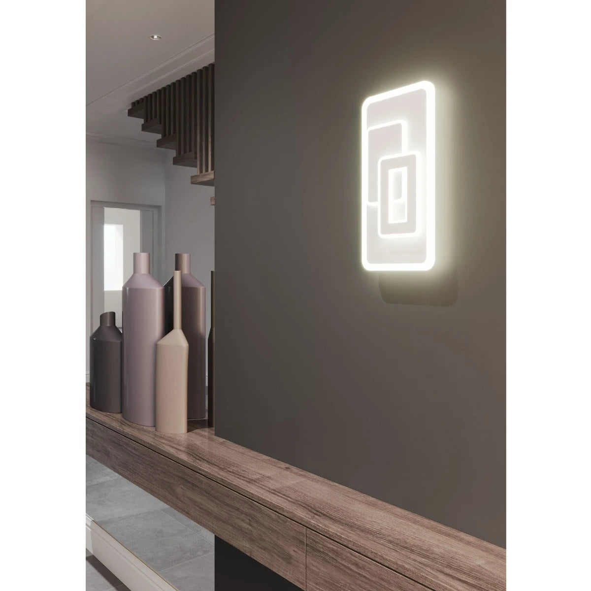 Plafoniera LED Stratos, alb mat, telecomanda, 50W, 3000K/4000K/6000K, 7100lm, L.40cm, IP20, Smarter, 01-3017