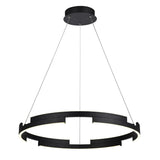 Lustra LED Castle, negru mat, 36W, 2160lm, 3000K, D.60cm, IP20, Smarter, 01-3173