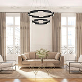 Lustra LED Castle, negru mat, 60W, 3600lm, 3000K, D.60cm, IP20, Smarter, 01-3179