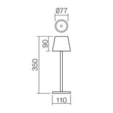 Veioza exterior LED Moby, negru, 3.5W, 195lm, 3000K/4000K/5000K, H.35cm, IP44, Smarter, 90575
