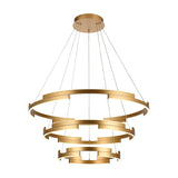 Lustra LED Castle, auriu mat, 80W, 4800lm, 3000K, D.80cm, IP20, Smarter, 01-3181