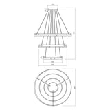 Lustra LED Castle, auriu mat, 80W, 4800lm, 3000K, D.80cm, IP20, Smarter, 01-3181