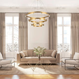 Lustra LED Castle, auriu mat, 80W, 4800lm, 3000K, D.80cm, IP20, Smarter, 01-3181