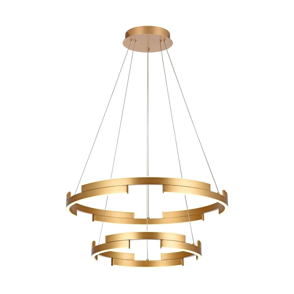 Lustra LED Castle, auriu mat, 60W, 3600lm, 3000K, D.60cm, IP20, Smarter, 01-3178