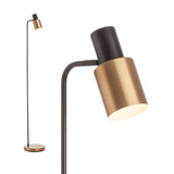 Lampadar Aurum, negru/alama, 1XE27, H.144 cm, Smarter, 01-3082