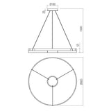 Lustra LED Castle, auriu mat, 45W, 2700lm, 3000K, D.80cm, IP20, Smarter, 01-3175