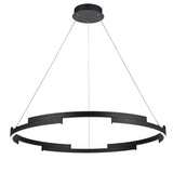 Lustra LED Castle, negru mat, 45W, 2700lm, 3000K, D.80cm, IP20, Smarter, 01-3176