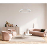 Lustra LED Castle, alb mat, 45W, 2700lm, 3000K, D.80cm, IP20, Smarter, 01-3174