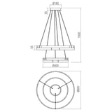 Lustra LED Castle, alb mat, 60W, 3600lm, 3000K, D.60cm, IP20, Smarter, 01-3177