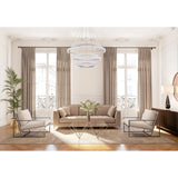 Lustra LED Castle, alb mat, 80W, 4800lm, 3000K, D.80cm, IP20, Smarter, 01-3180