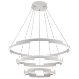 Lustra LED Castle, alb mat, 80W, 4800lm, 3000K, D.80cm, IP20, Smarter, 01-3180