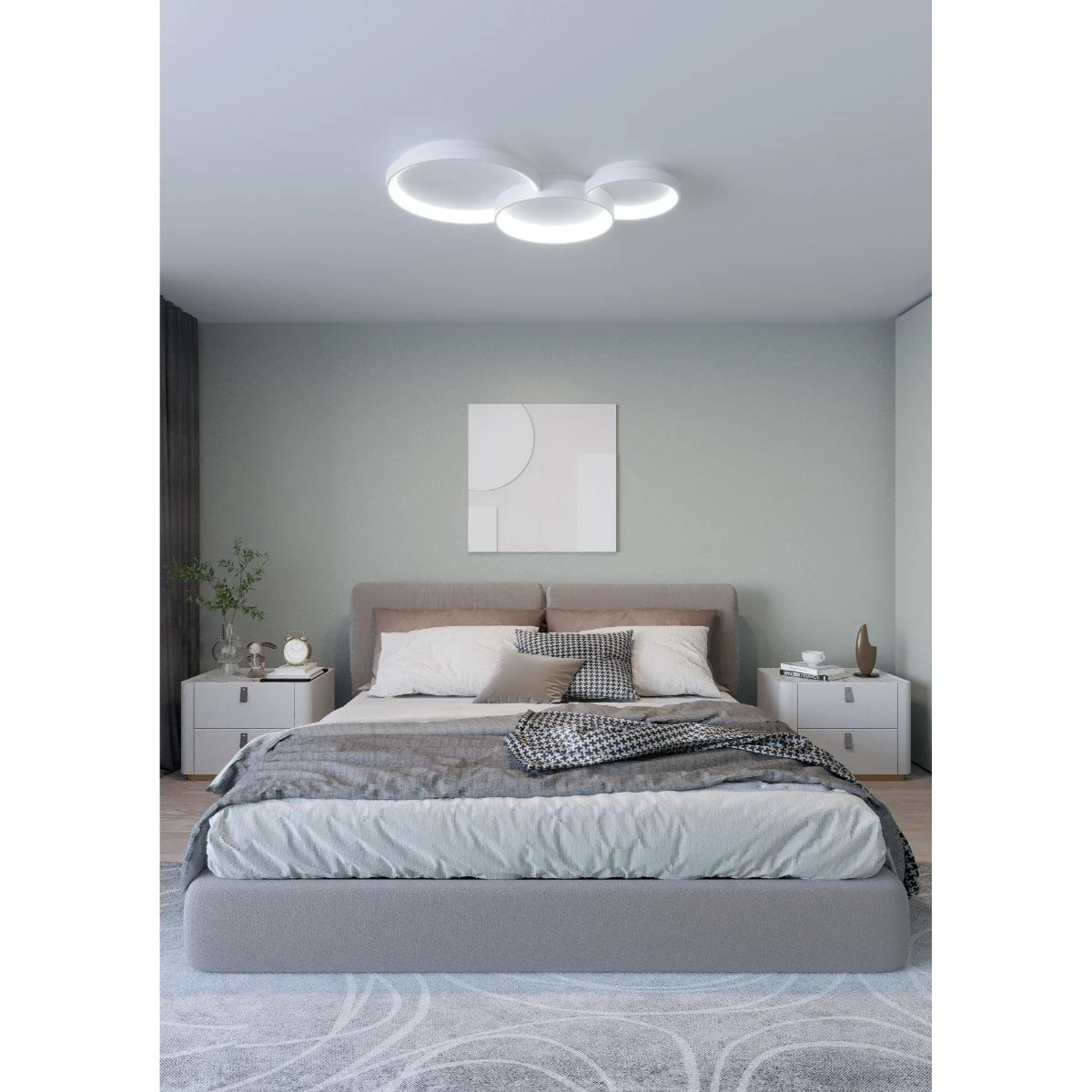 Plafoniera Combi, alb mat, LED CCT, 72W, 3000/4000/6000K, 5898 lumeni, L. 105 cm, Smarter 01-3373