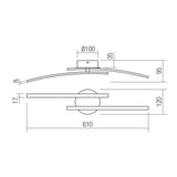Plafoniera LED Yuno, alb, 14W, 1060lm, 4000K, L.61cm, IP20, Smarter, 01-2962