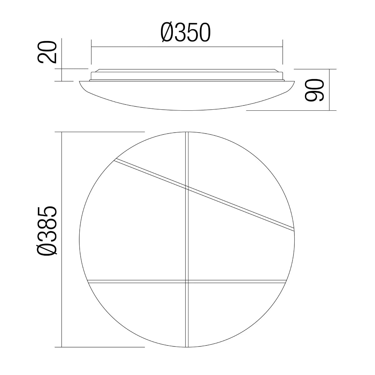 Plafoniera Nella, alb, LED CCT, 24W, 1947 lumeni, 3000K/4000K/6500K, D.39 cm, Smarter 05-1011