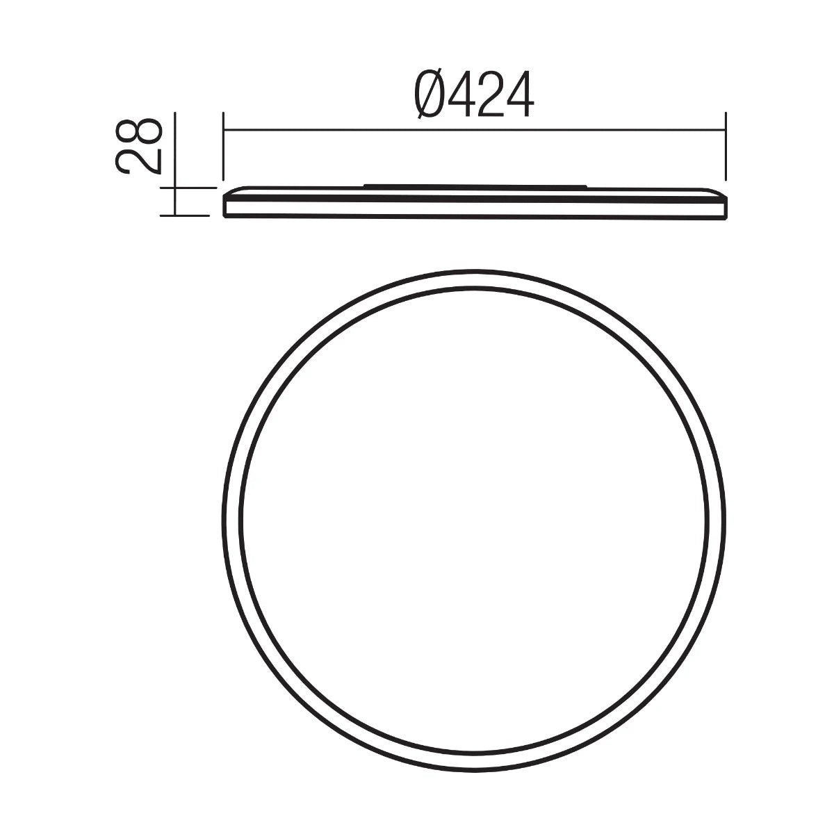 Plafoniera LED Memo , 24W, 2300lm, lumina calda / neutra / rece, negru mat + opal, Smarter 05-1007