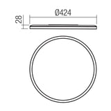 Plafoniera LED Memo , 24W, 2300lm, lumina calda / neutra / rece, negru mat + opal, Smarter 05-1007