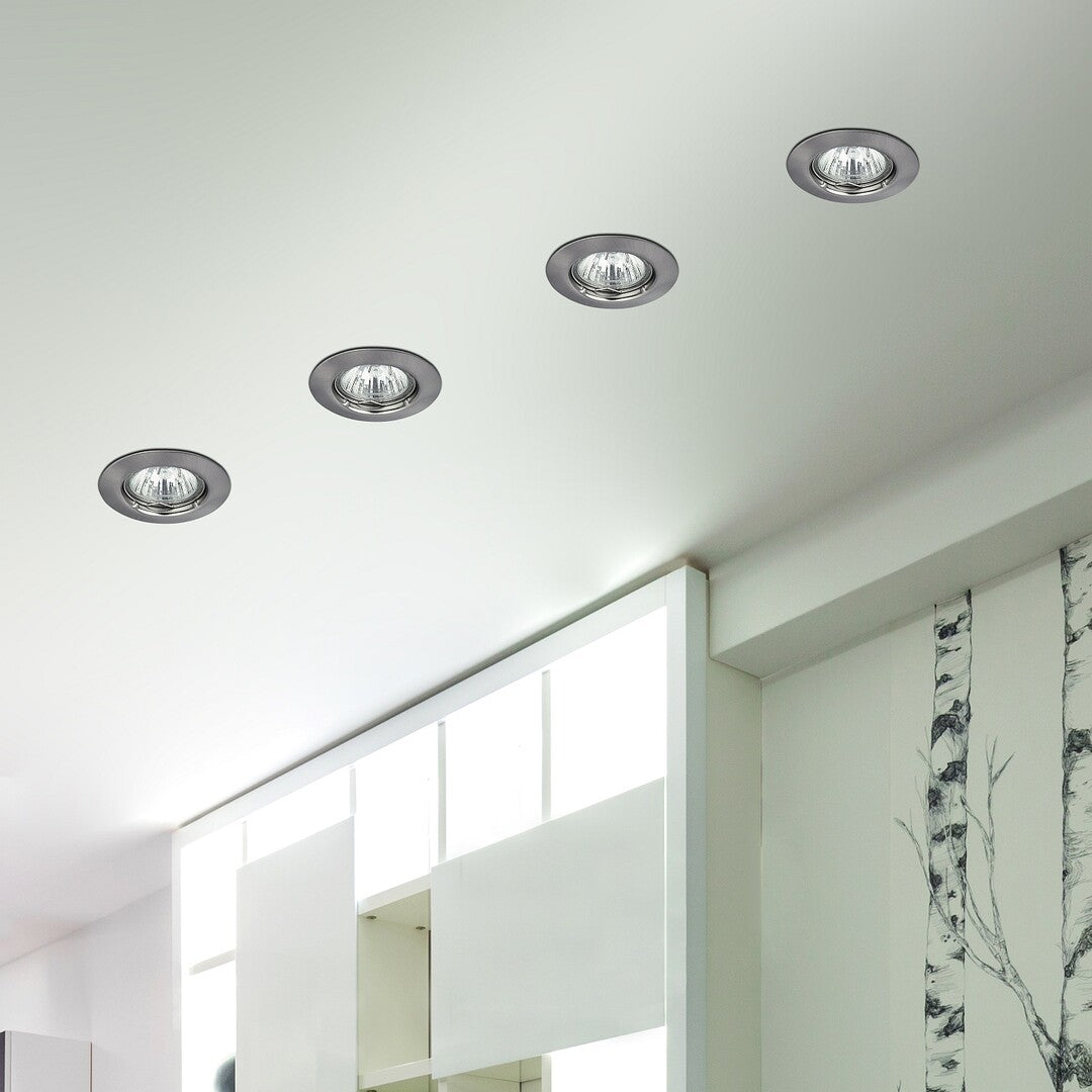 Spot incastrat Relight, crom satin, 1 x GU5.3, D.8cm, IP20, Rabalux, 1089