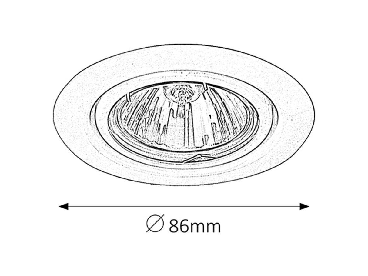 Spot incastrat Relight, alb, 1 x GU5.3, D.8,6cm, IP20, Rabalux, 1091