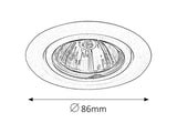 Spot incastrat Relight, alb, 1 x GU5.3, D.8,6cm, IP20, Rabalux, 1091