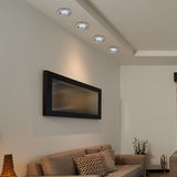 Spot LED incastrat Lite, crom satin, GU10, 3x3W, 3x240lm, 3000K, D.8,2cm, IP44, Rabalux, 1163